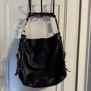 Coach Black Leather Hobo Bag XL 12664